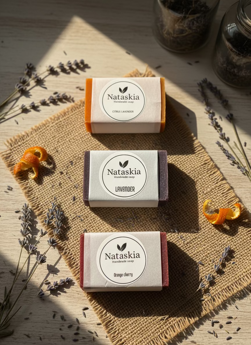 Handmade artisan soap set for sensitive skin